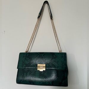 Dune London Green Snake Print Bag